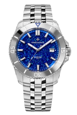 Kurmalı Otomatik Erkek Kol Saati -NEREIDE OPALE BLU-LIMITED EDITION - Venezianico